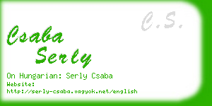 csaba serly business card